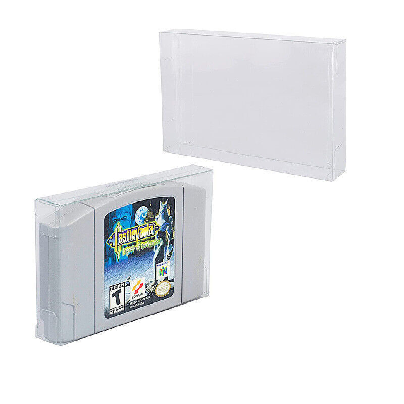 Clear Transparent Carts Box Case for Nintendo N64 Cartridge Protectors