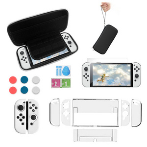 for Switch OLED Carrying Case Bag + Shell Cover + Tempered Glass Protector for Nintendo Switch OLED Accessories