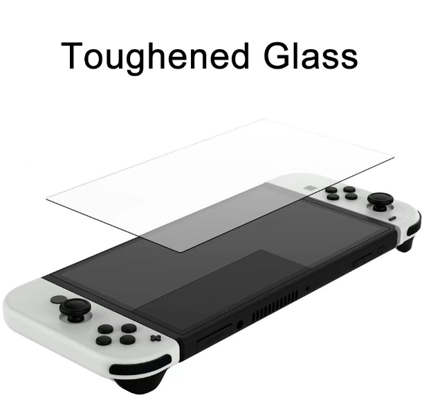 1 Piece 9H Tempered Glass Protective Film Cover Fit for Nintendo Switch OLED HD Version Protection Screen Protector