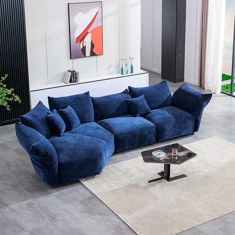 Nordic New Design creative Sofa Furniture Colorful Velvet Fabric Living Room  freehand space Sectional Sofa