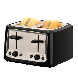 New Design 4-Slice Toaster  Extra-Wide Slot Toaster with Bagel Defrost Cancel Function 6-Shade Setting Hinged Crumb Tray