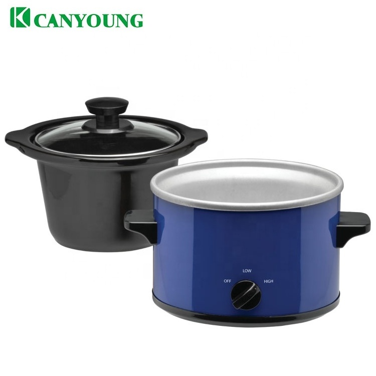 Kitchen Appliances Germany Standard ETL Electric GREEN color Crock ceramic pot 1.5L Round Manual Mini Slow Cooker