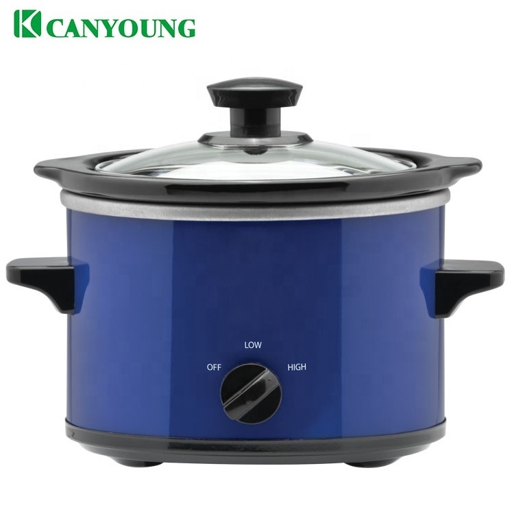 Kitchen Appliances Germany Standard ETL Electric GREEN color Crock ceramic pot 1.5L Round Manual Mini Slow Cooker