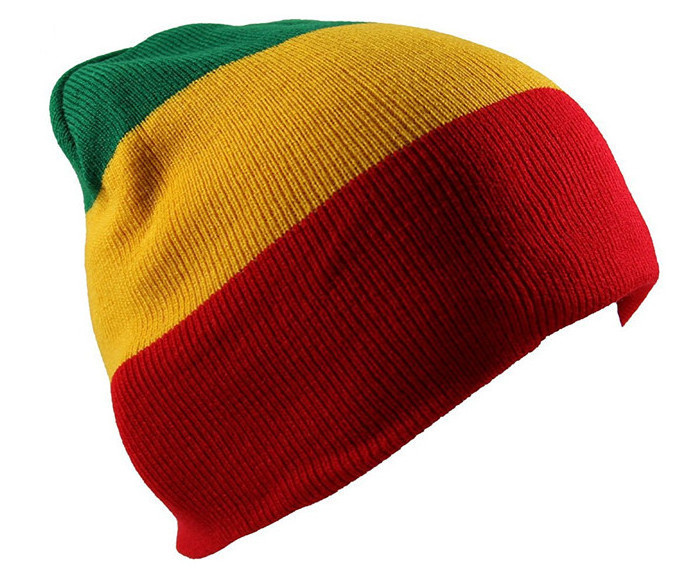 Jamaican Rasta Hat Multi-colour Striped Slouchy Beanie Gorro reggae free rasta hat crochet pattern beanie cap