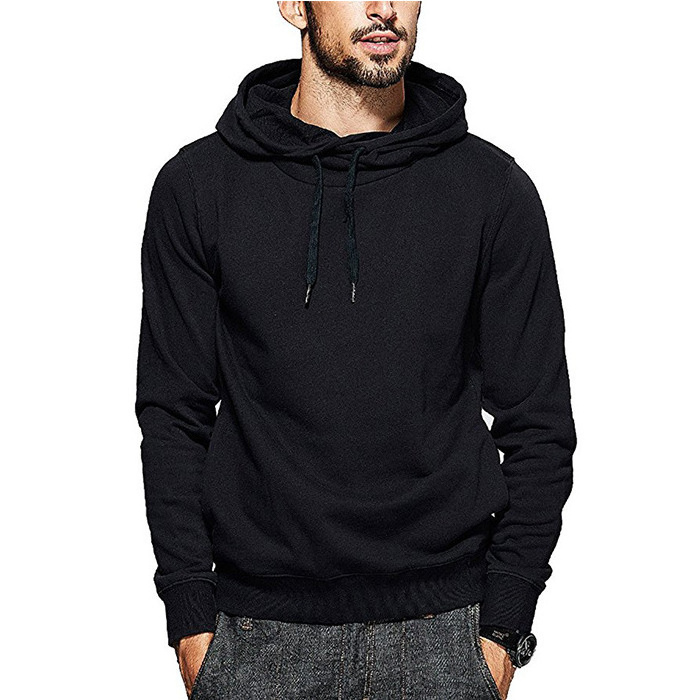 Hot Selling Plain Slim Fit Hoodies No Pocket Blank Hoodies Sweatshirts With No Labels Private Label Mens Hoodies