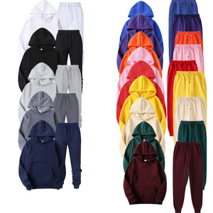 Hoodie Jogging Pants Set Unisex Men's Custom Cotton Hoodie And Jogger Sweatpants Set Men Clothing Track Suits 2 Pieces