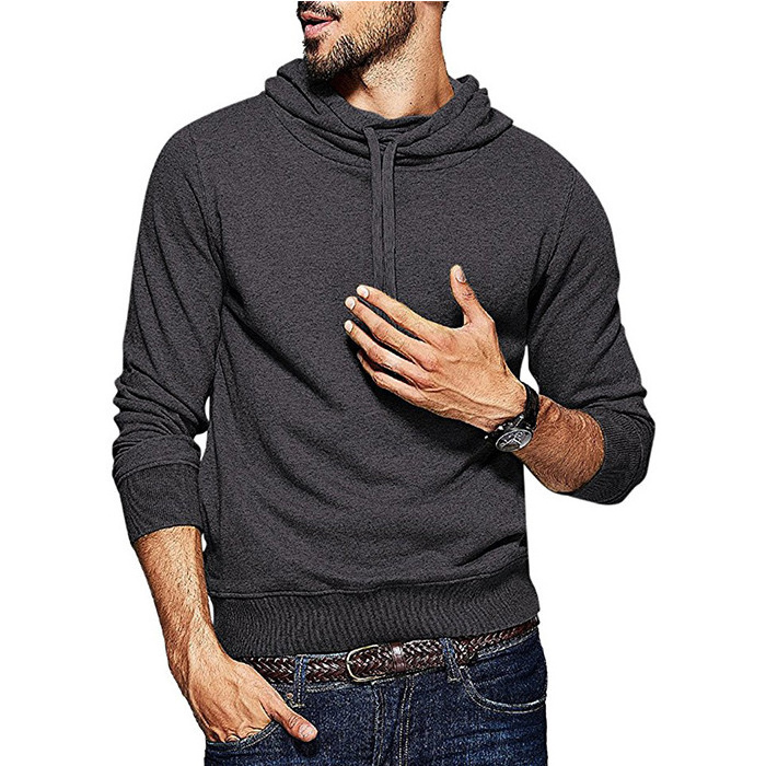 Hot Selling Plain Slim Fit Hoodies No Pocket Blank Hoodies Sweatshirts With No Labels Private Label Mens Hoodies