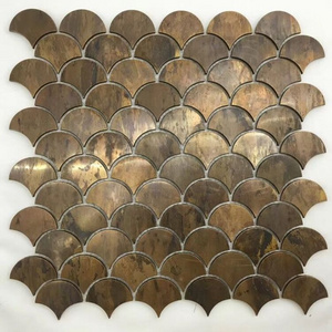 peel and stick metal mosaic tile