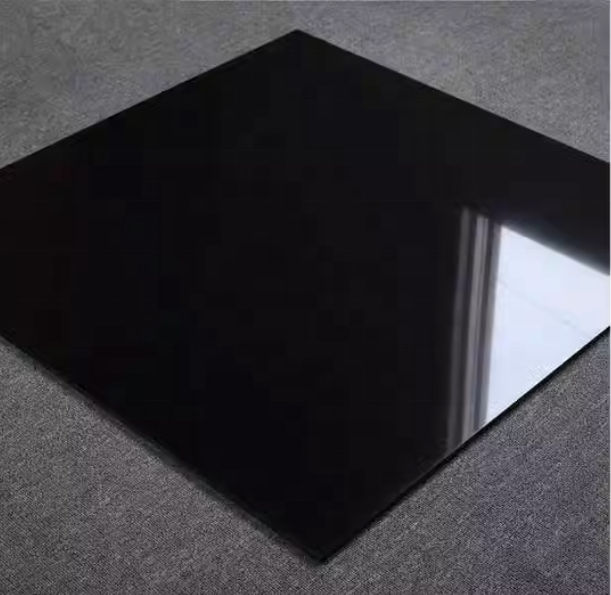 Black Ceramic Tile Polished Surface for Flooring  Black Shiny Floor Tile