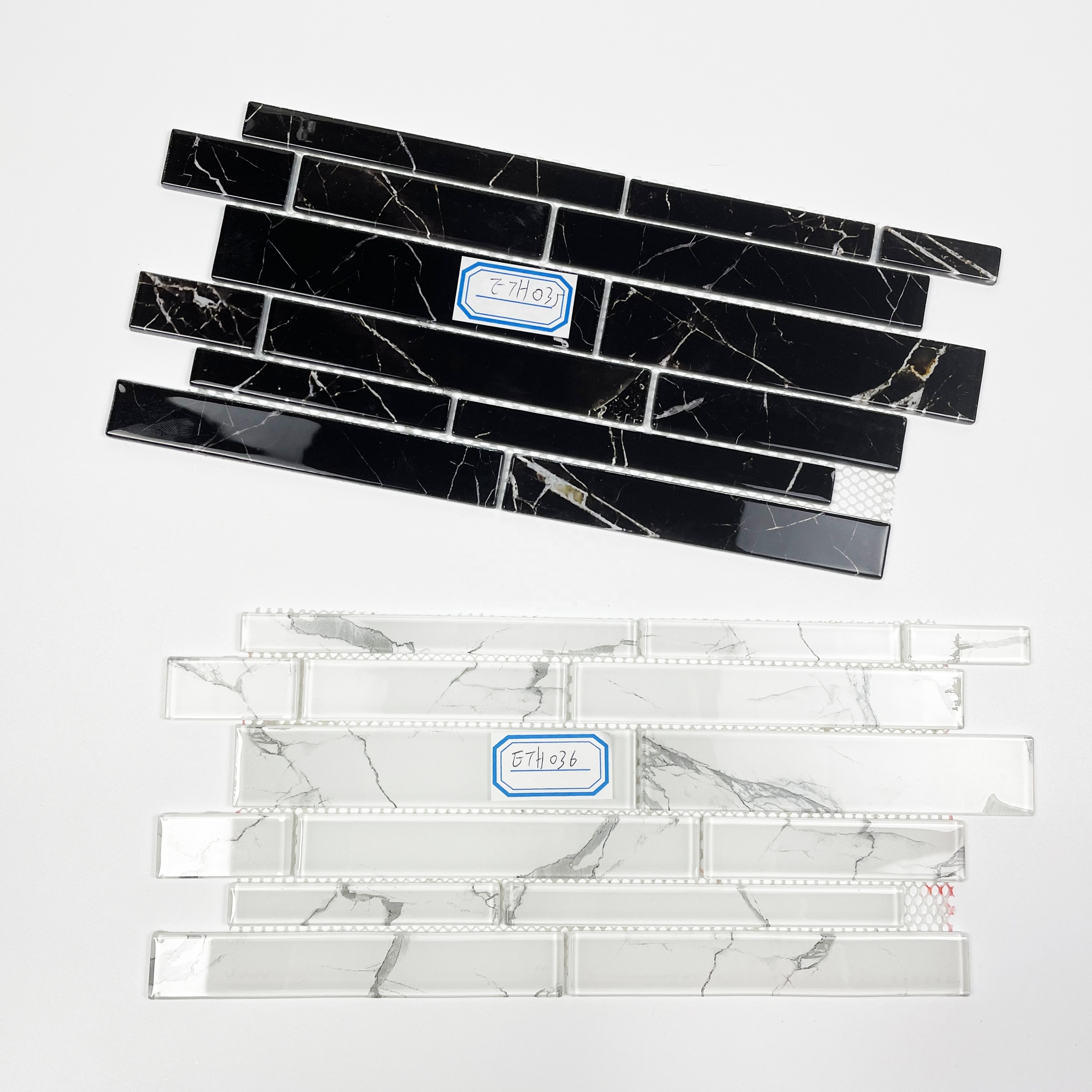 Backsplash Wall Tile Peel and Stick Crystal Glass Mosaic