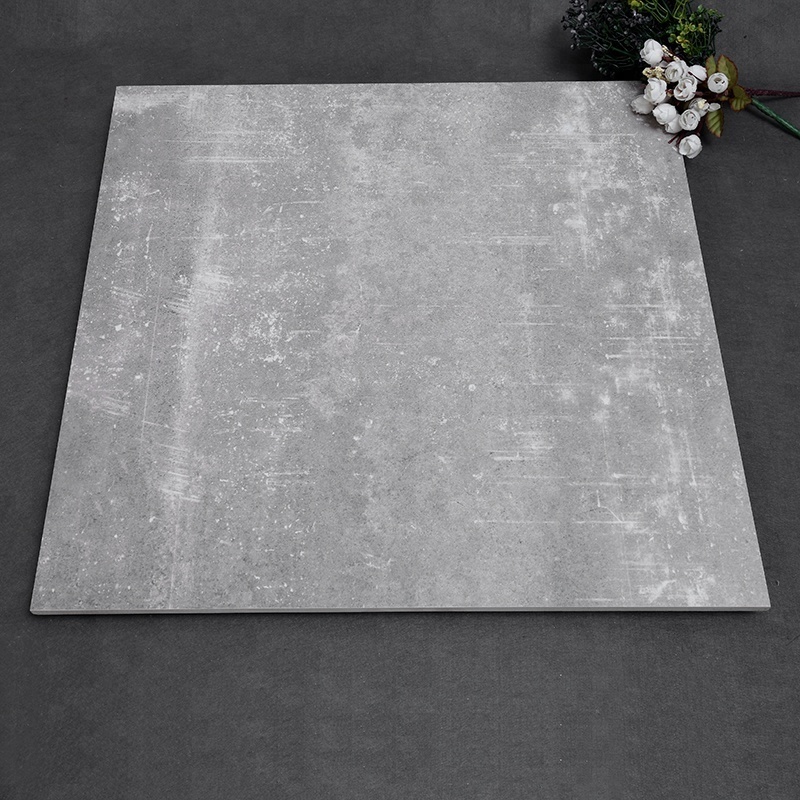 Matt Finish Porcelain Cement Tile Grey Glazed Rustic Concrete Style Tiles