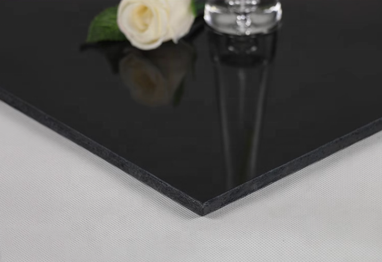 Black Ceramic Tile Polished Surface for Flooring  Black Shiny Floor Tile