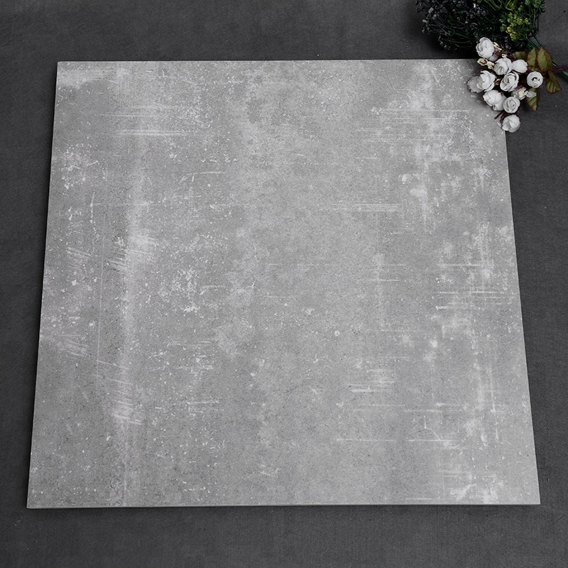 Matt Finish Porcelain Cement Tile Grey Glazed Rustic Concrete Style Tiles