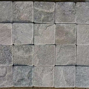 Granite Paving Stone Cobble Stone Paver Stone with Meshed Back for Driveway