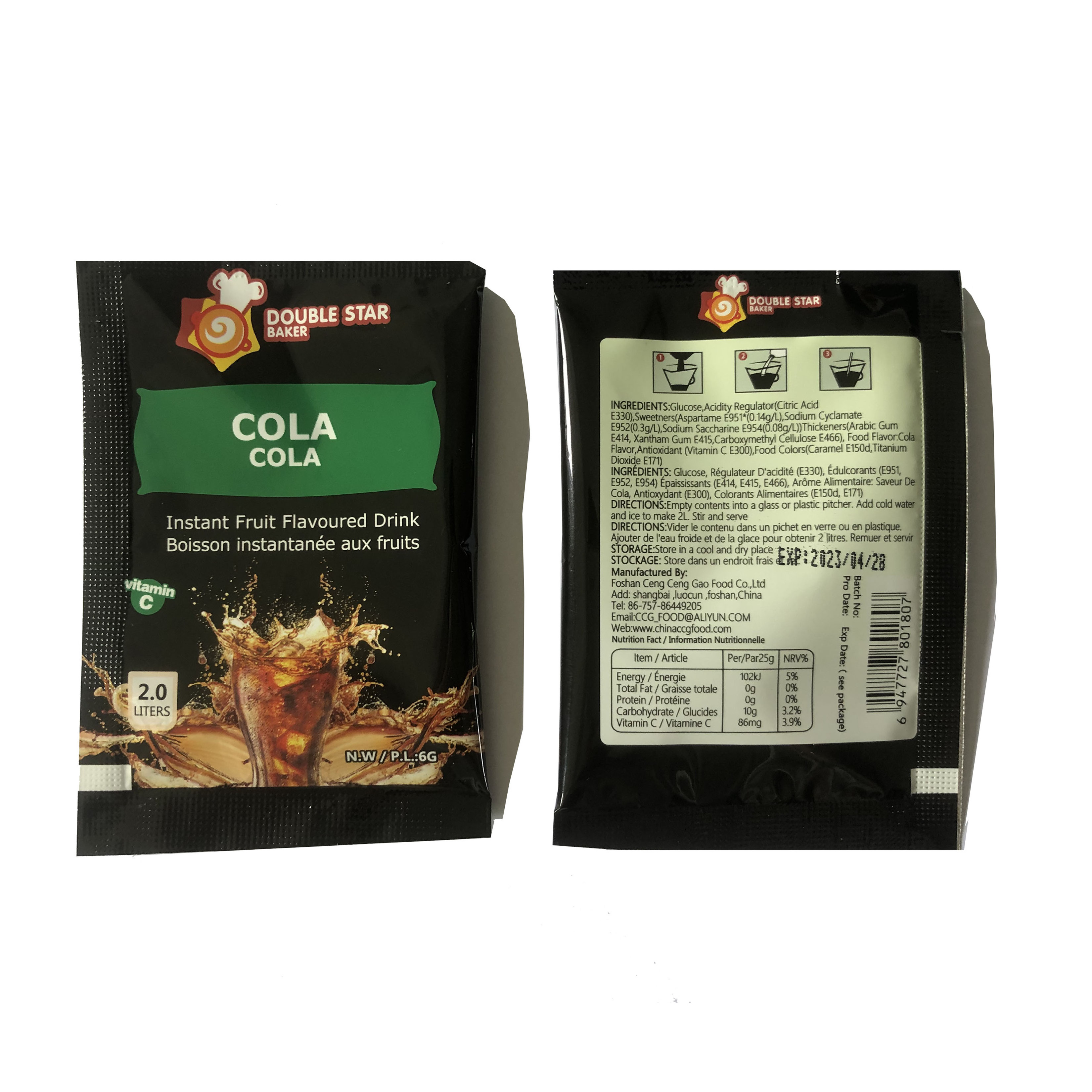 6g Sachet Cola Flavor Drink Powder Instant Drink Powder