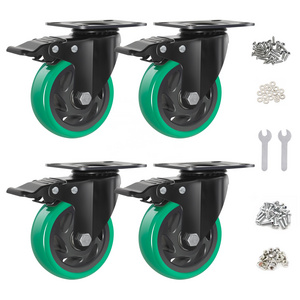 hand carts trolleys folding casters set 3''  heavy duty caster wheel for generator