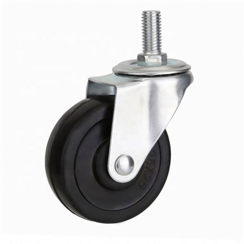 1 Inch Light Duty Black Pp Swivel Caster Wheel