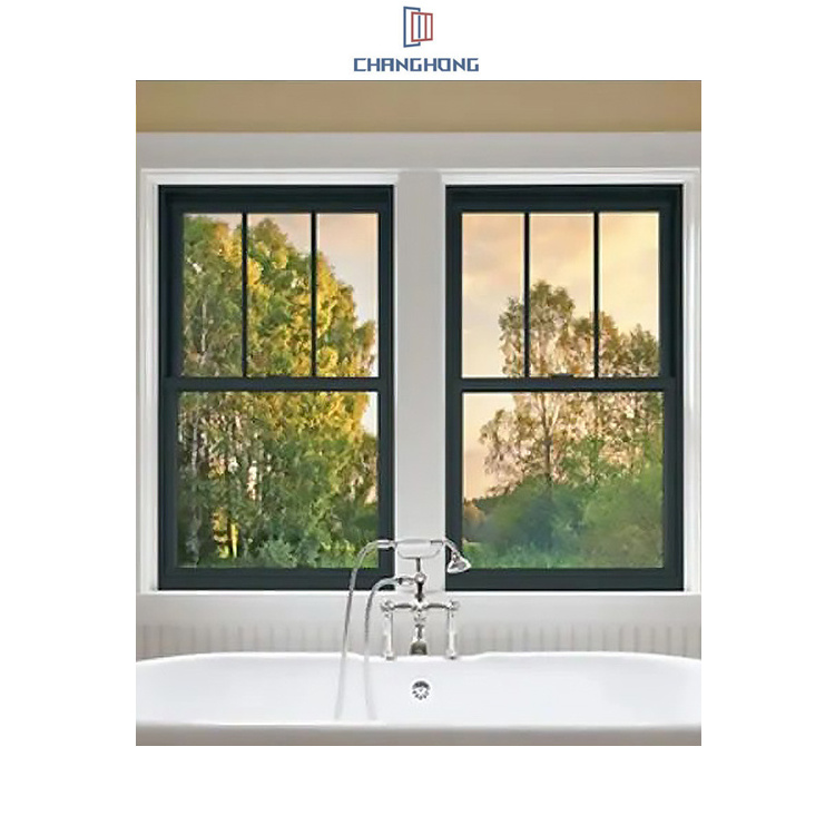 Factory Direct Sale Exterior Soundproof Insulated Glass Sash Aluminum Single Hung Windows