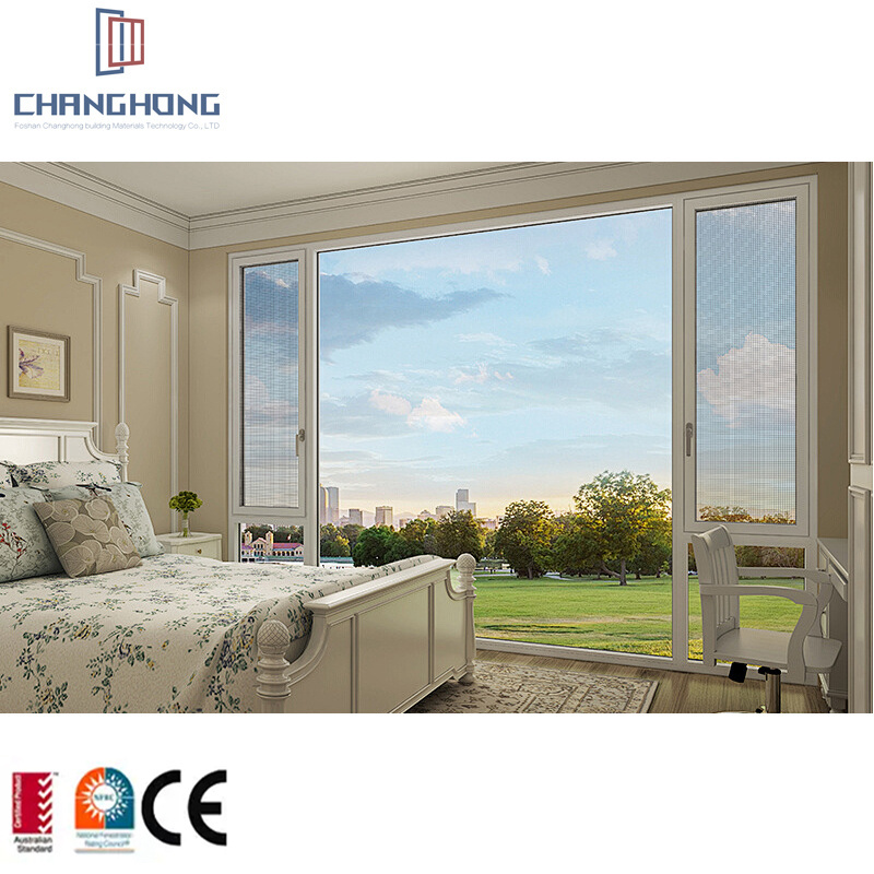 High-end Casement Window Thermal Break Heat Insulated Double Triple Glazing Villas Aluminum Swing Windows