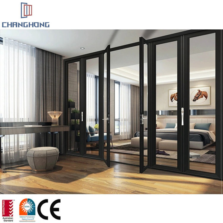 Aluminum Hinged Patio Doors European Standard Double Panels Swing Style Door Modern French Glass Casement Entry Doors