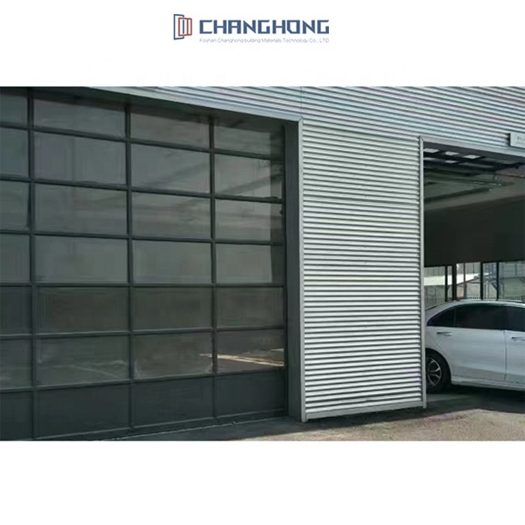 Hot Selling Villa Thermal Break Automatic Remote Control Aluminum Profile Glass Garage Door