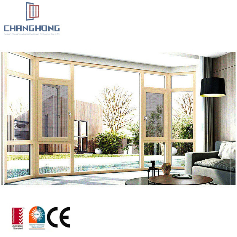 extra large energy efficient horizontal inswingawning Aluminium fixed casement flush windows