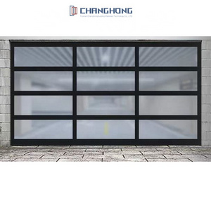 Hot Selling Villa Thermal Break Automatic Remote Control Aluminum Profile Glass Garage Door