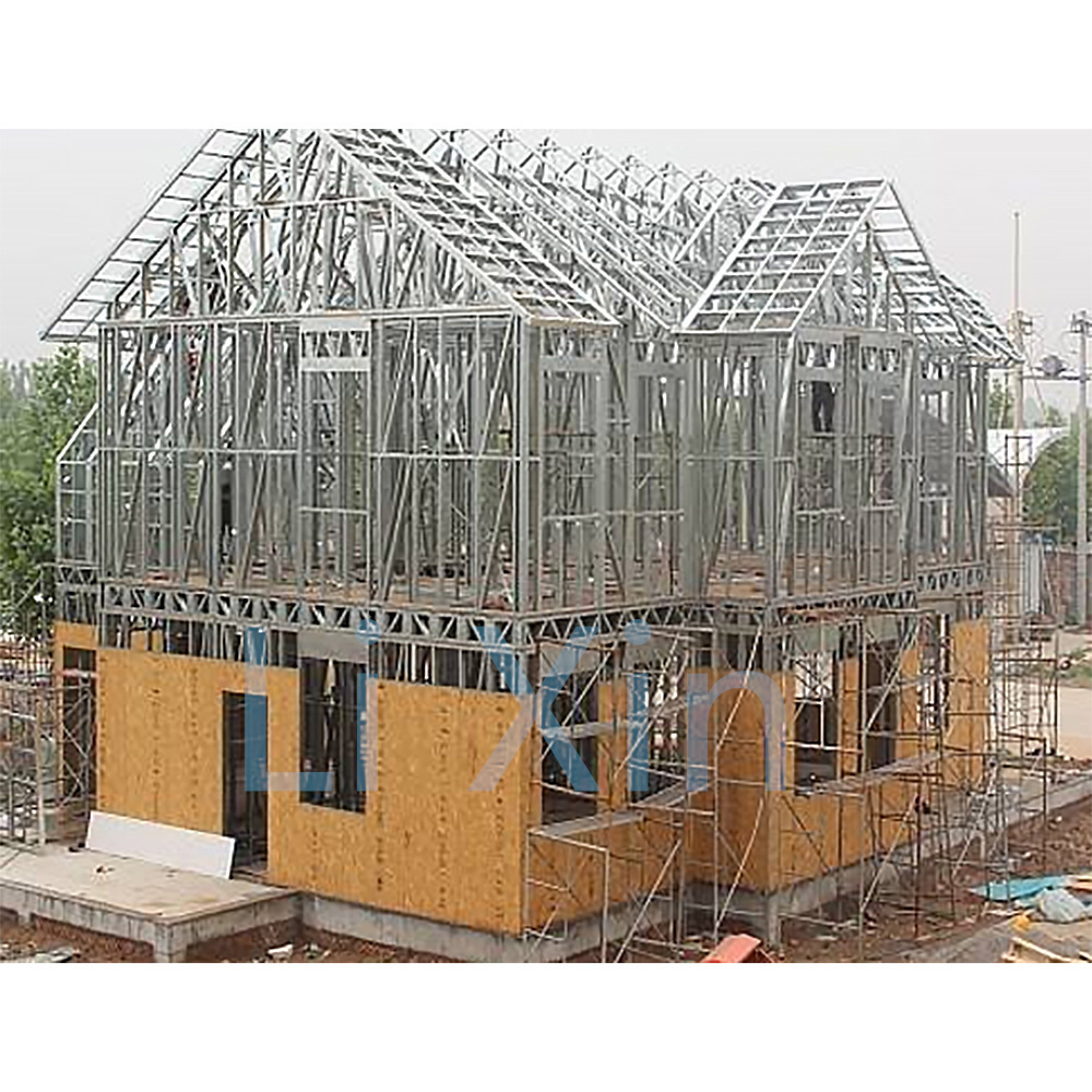 Li Xin Modern Construction Steel Frame Prefabricated Building Luxury Prefab House Homes Light Steel Structure Villa