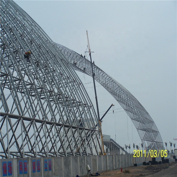 Light metal roof  structural steel space frame steel roof truss