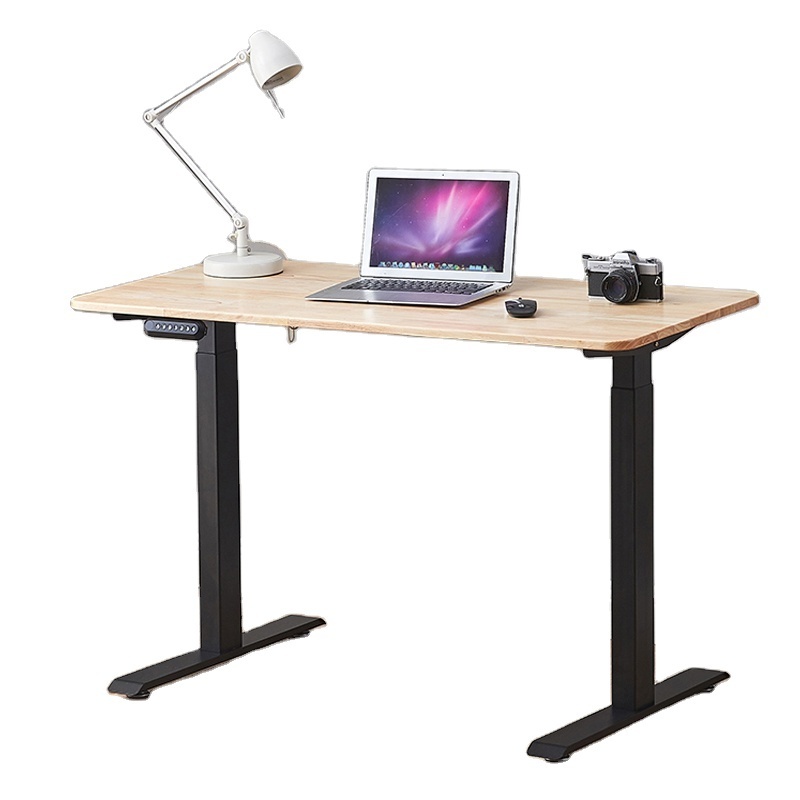 Factory Direct Supply Iron L Shape Electric Adjustable Frame For Standing Office Computer Sit To Stand Table White Height desks