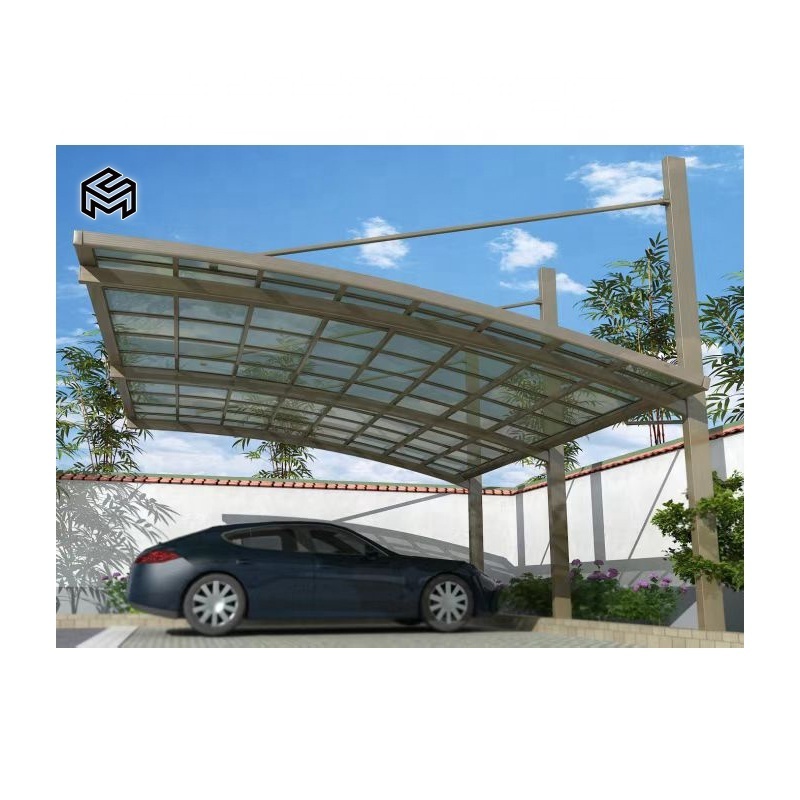 Aluminum Carport Polycarbonate Sheet 20x30 Aluminum Frame Cantilever Carport Glass Roof