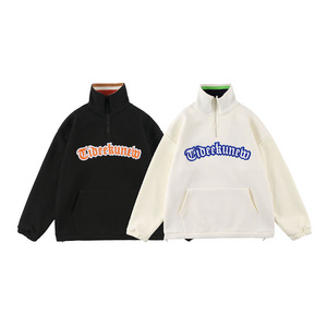 Pullover Hoodie Without Pockets Polyester Fleece Lined Hoody High Quality Zipper Hoodie