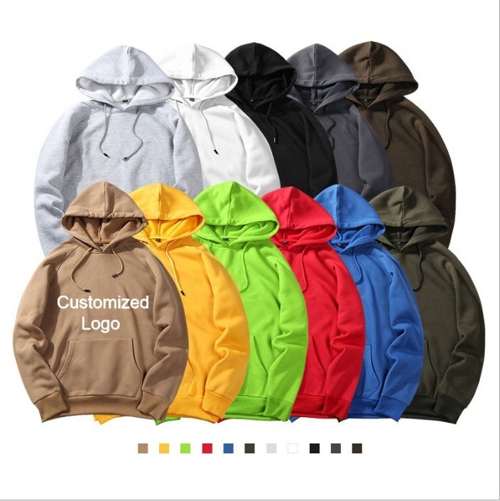 Custom Designed Eco Friendly Bamboo 100 Blank 80% Cotton 20% Polyester Over Size 400 450 480 320 360 500 Gsm Blue Brown Hoodies