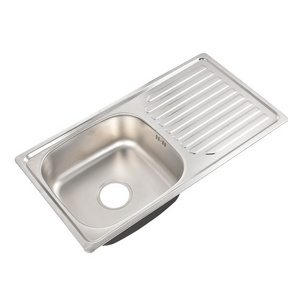 Embedded sink household stainless steel dishwashing dishes with plate drain   vegetable sink restaurant