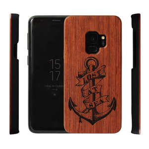 Wholesale Wood Tpu Phone Case Laser Carving Custom Wooden Mobile Phone Case S21 Ultra For Samsung S9 Plus