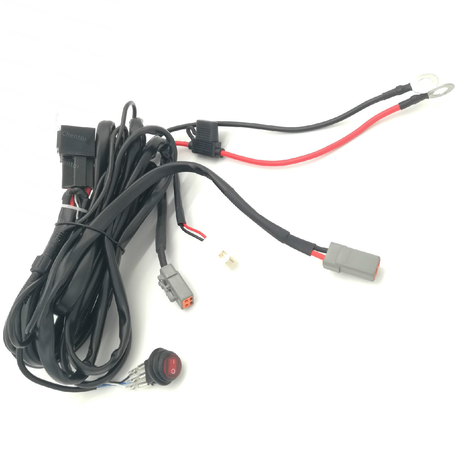 Off-Road Vehicle Headlight High Beam Lamp H4 HB3 9005 Connecting 300Watt LED Light Bar Wiring Harness