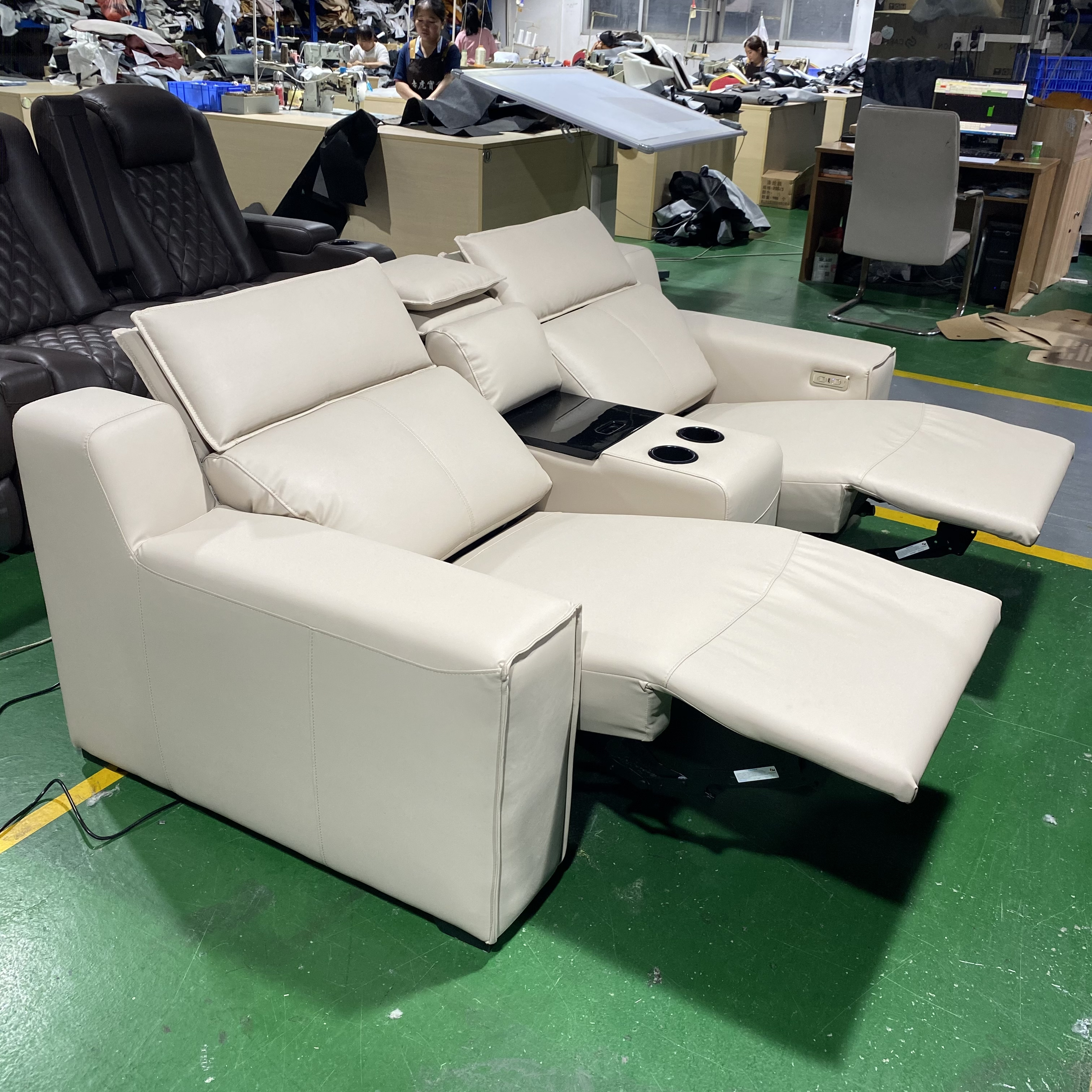 2 seaters Theater furniture Power Recliner Home Reclining sofa Chairs Living room Furniture Cinema Sofa Theatre Seating Recliner