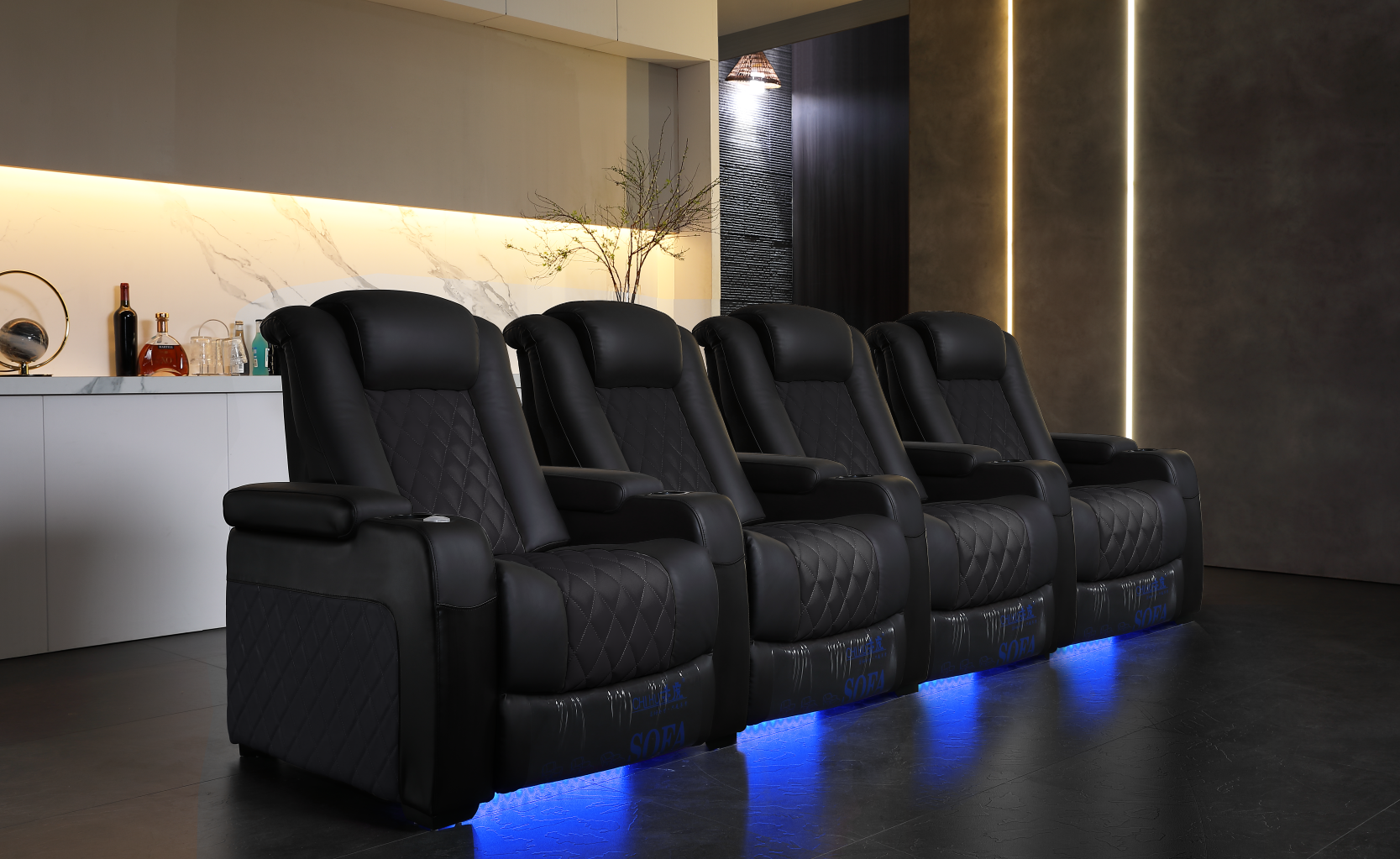 Custom made curve design home cinema sofa theater furniture electric recliner sofa living room interior chair reclining sofas