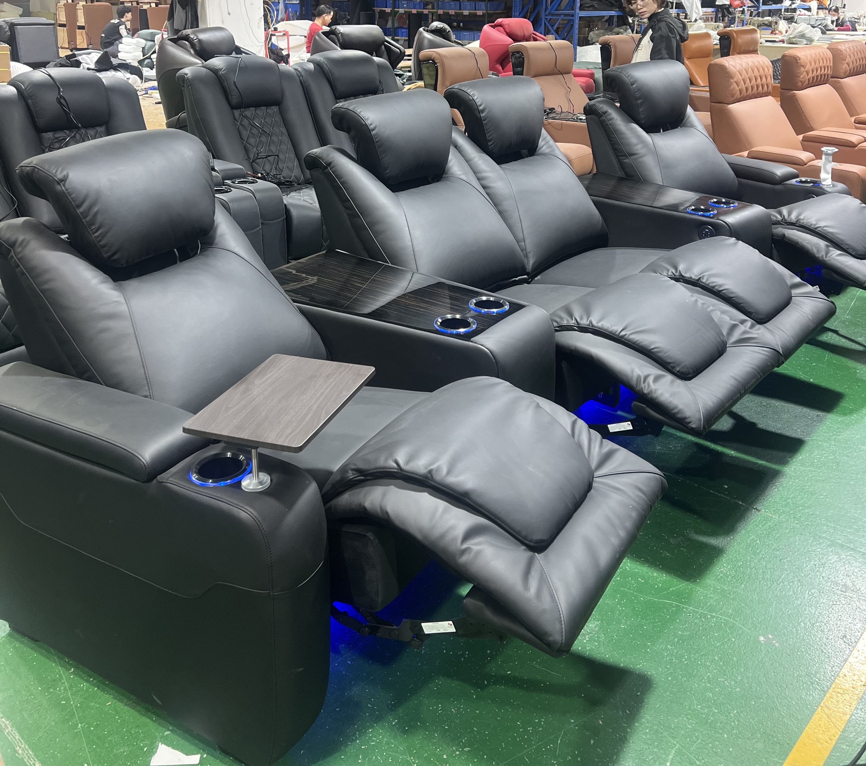 Fashion Trends arm single relax electric recliner sofa set for living room  with cooling cup holder wine lifting cabinet