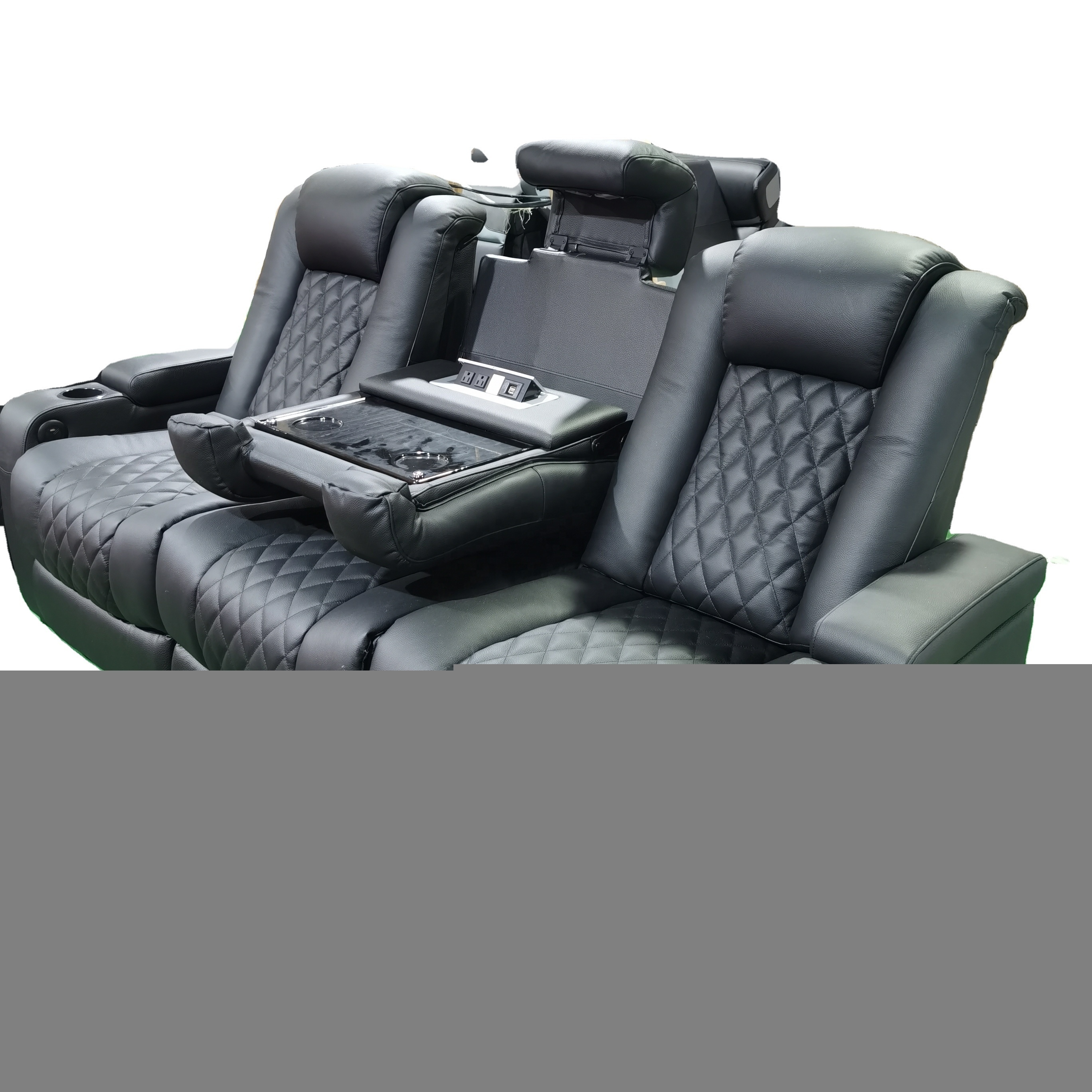 Modern Leather Home Theatre Sofa Electric Unit Combination Living Room Cinema Seat