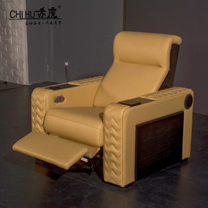 Customized Theater Electric Recliner Sofa Vip Home Cinema Seating Leather Single Seat Sofa Reclining Chair