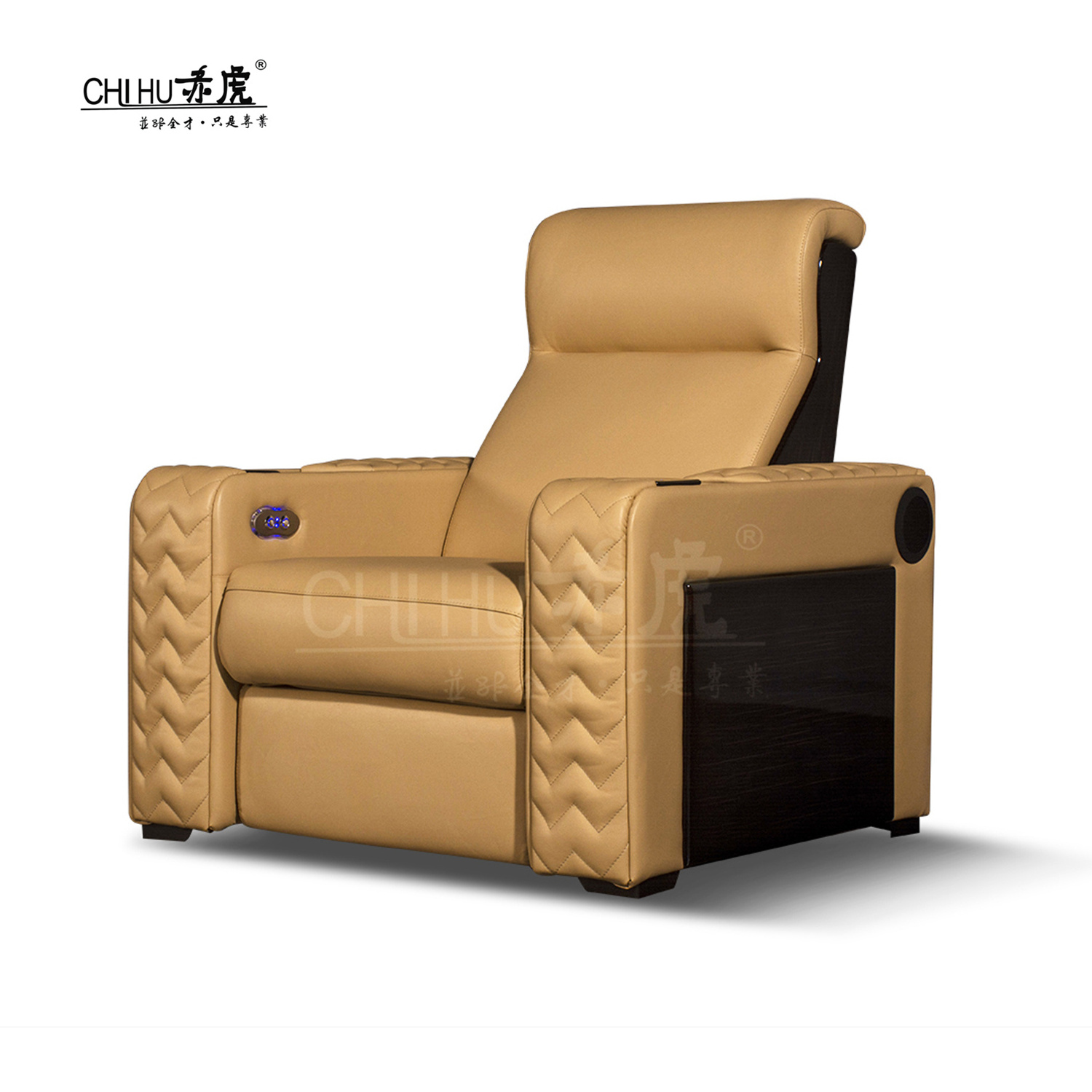 Customized Theater Electric Recliner Sofa Vip Home Cinema Seating Leather Single Seat Sofa Reclining Chair