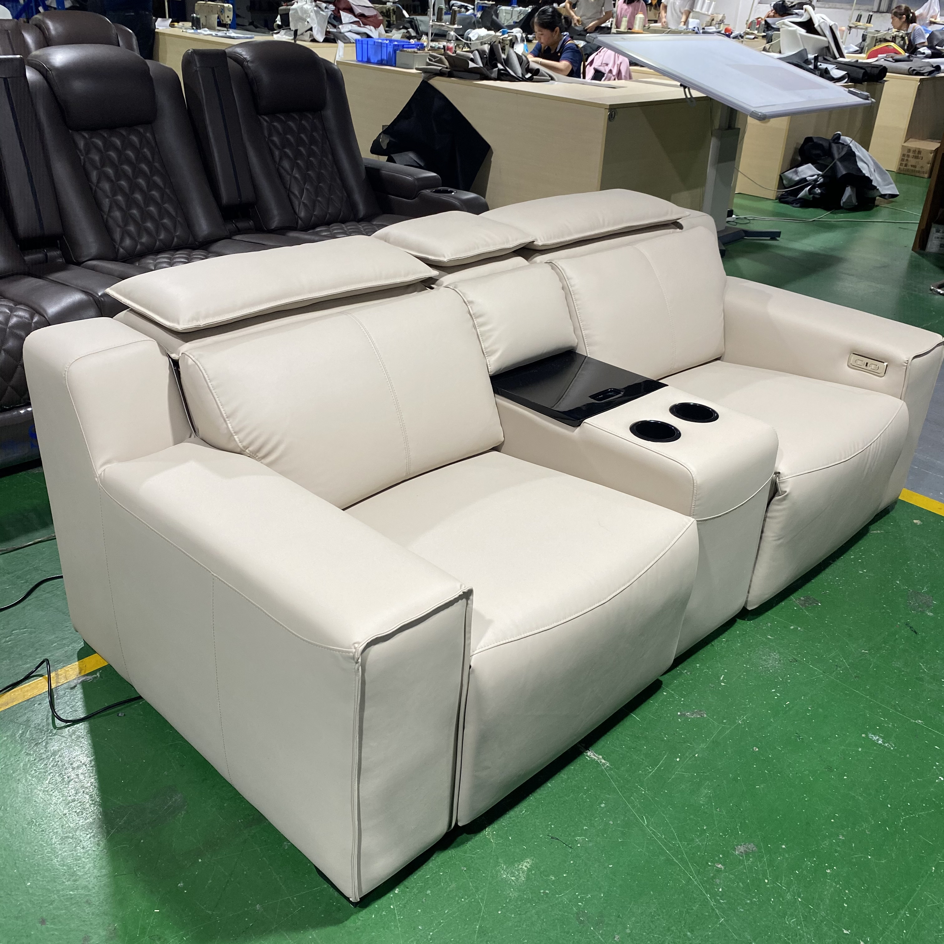 2 seaters Theater furniture Power Recliner Home Reclining sofa Chairs Living room Furniture Cinema Sofa Theatre Seating Recliner