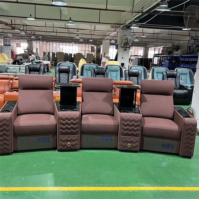 New Arrival Movie Theater Sofa Leather Factory Supply Electric Recliner Seating