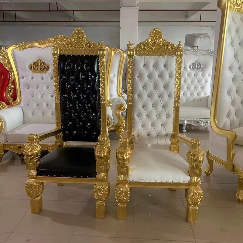 Factory Direct Price Design Customizable Bride And Groom Wedding Sofa High Back Royal Furniture King Throne Chair