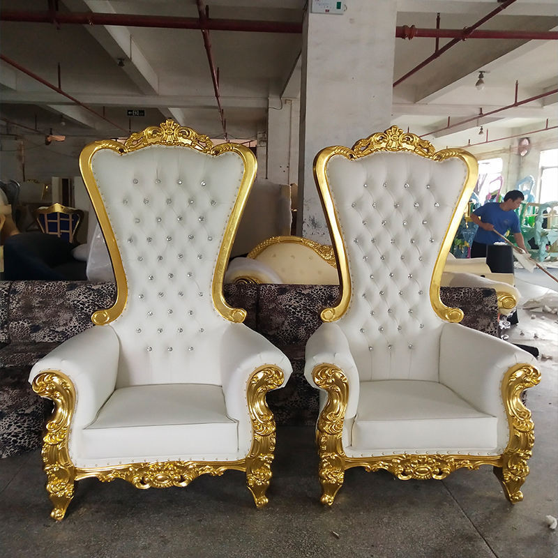 Factory Direct Price Design Customizable Bride And Groom Wedding Sofa High Back Royal Furniture King Throne Chair