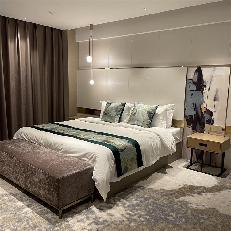 Four Seasons Luxury Hotel Room Furniture Hotel Bedroom Set Custom Made Hotel Furniture Modern Foshan Paken Hyatt Marriott 5 Star