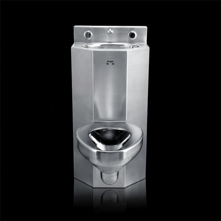 American style combination toilet Stainless steel prison jail cell toilet for sale