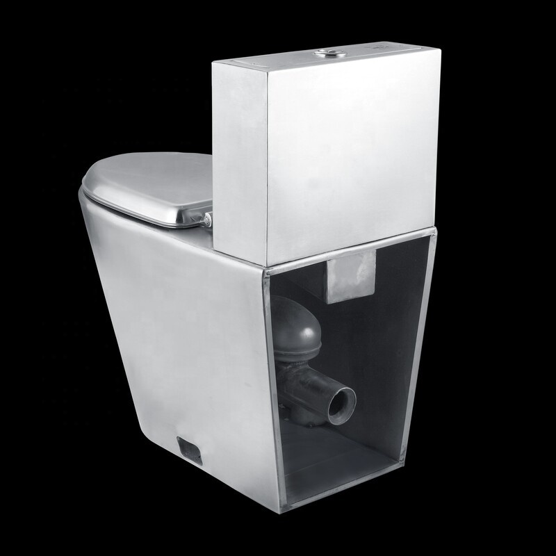 Stainless steel toilet bowl prison wc toilet durable stainless steel floor mounted toilet for prison