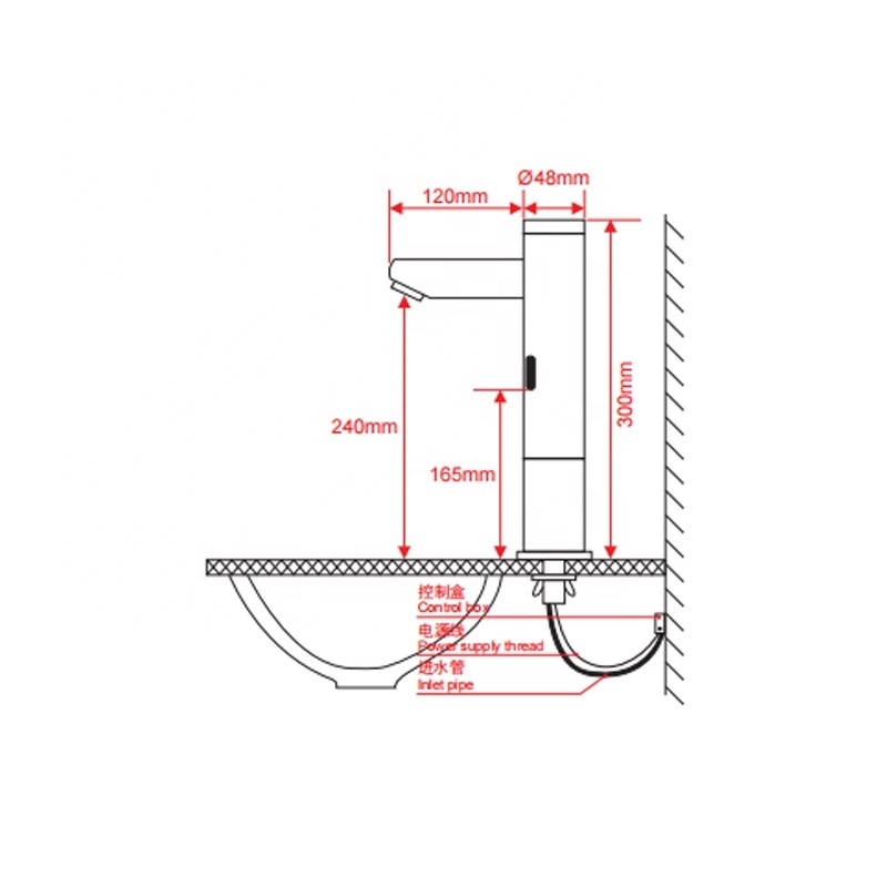 Simple Design Bathroom Sink Faucet Infrared Motion Touchless Sensor Faucet For Hand Washing